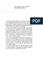 Comentarios para Unas NOTAS de E. Mallea