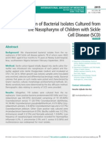 Characterization of Bacterial Isolates Cultured From The Nasopharynx of Children With Sickle Cell Disease (SCD)