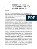 Un Poco de Historia Sobre La Resolución de Conflictos y La Investigación Sobre La Paz