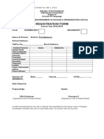 Registration Form: Enclosure No. 3 To Deped Order No. 93, S. 2012