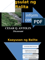 Pagsulat NG Balita