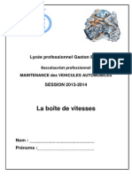 La Boite de Vitesses Ce Doc Donne Des Informations Sur La Boite Des Vitesses