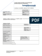 Workplace Health and Safety Assessment Form