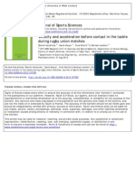 Velocity and Acceleration Before Contact in The Tackle During Rugby Union Matches