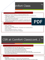 CSR at Comfort Class: RD RD