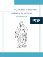 Meridianos, Acciones, Indicaciones y Categoría de Puntos de Acupuntura PDF