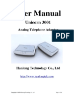 Unicorn 3001 User Manual