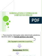 Nomenclatura de Compostos Inorgânicos 