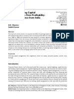 Effect of Working Capital Management On Firm Profitability