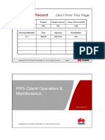 IManager PRS Client Operation and Maintenance