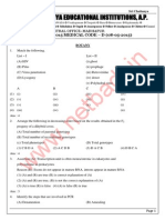 EAMCET Sample Paper-6 (AP Eamcet 2015 - Medical Question Paper)