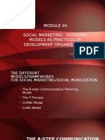 Celdran Module 4: Social Marketing: Different Models As Practiced by Development Organizationsa Report