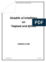 Ahadith of Infallibles On Taqleed and Ijtihad