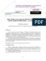 Idle Time Analysis of Mining Equipment Using Pareto Principle - A Case Study