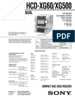 Service Manual: HCD-XG60/XG500