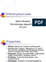 Orthomyxoviruses: Retno Budiarti Microbiology Department FK Uht