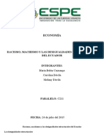 Racismo, Machismo y Las Desigualdades Estructurales Del Ecuador