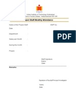 Project Staff Attendance Form