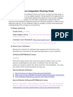 Software Integration Planning Sheet: 1) Begin Planning Grade Level: - Topic/Subject Area