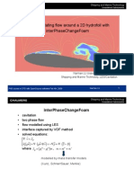 Solve Cavitating Flow Around A 2D Hydrofoil With Inter Phase Change Foam