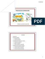 Procesos de Separación en Transferencia de Masa.