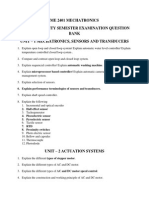 Me 2401 Mechatronics 1-5 Important Questions