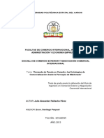 Demanda de Panela en Canada y Las Estrategias de Comercializacion Desde La Parroquia de Maldonado