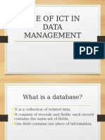 Use of Ict in Data Management