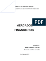 Trabajo de Mercados Financieros