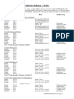 Unit Review Calendar Updated As of Cycle C Fall 2015