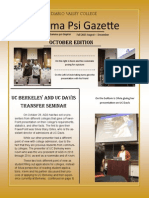 Gamma Psi Gazette: October Edition