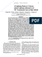 Influence of Lightning Flashover Criterion On The Calculated Lightning Withstand Level of 800 KV UHVDC Transmission Lines at High Altitude