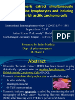 Alcoholic Turmeric Extract Simultaneously Activating Murine Lymphocytes and Inducing Apoptosis of Ehlrich Ascitic Carcinoma Cells