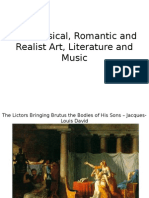 Neoclassical Romanticism and Realism Art Literature