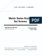 ASME B18!3!6M 1986 Metric Series Socket Set Screws