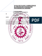 Calculo de Flujos y Corrección de Leyes Del Circuito de Flotacion Por Multiplicadores de Lagrange