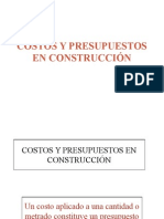 Costos y Presupuestos en Construcción