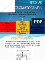 Tipos de Cromatografía