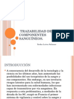 Trazabilidad de Componentes Sanguíneos