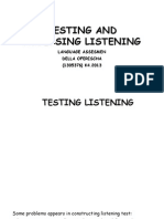 Testing and Assessing Listening