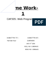 Home Work-1: CAP305: Web Programming