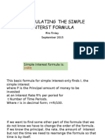 Manipulating The Simple Interst Formula