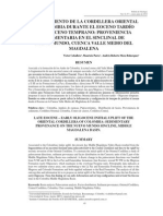 LEVANTAMIENTO DE LA CORDILLERA ORIENTAL DE COLOMBIA DURANTE EL EOCENO TARDÍO – OLIGOCENO TEMPRANO: PROVENIENCIA SEDIMENTARIA EN EL SINCLINAL DE NUEVO MUNDO, CUENCA VALLE MEDIO DEL MAGDALENA Víctor Caballero