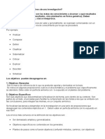 Cómo Se Redactan Los Objetivos de Una Investigación