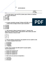 PRUEBA de EDUCACIÓN Matematicas Sexto Año Basico