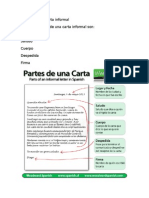 Partes de Una Carta Informal