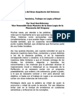 A Jose Garchitorena - La Instrucción Masónica, El Trabajo en Logia y El Ritual