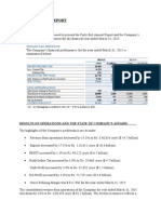 Directors' Report: Financial Results