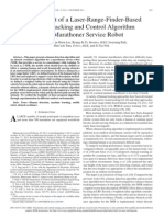 Development of A Laser-Range-Finder-Based Human Tracking and Control Algorithm For A Marathoner Service Robot