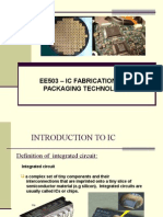 Ee503 - Ic Fabrication and Packaging Technology